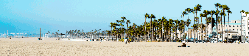 Santa Monica beach panorama